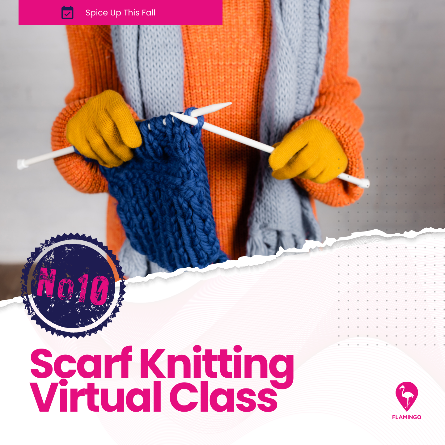 Scarf Knitting Class | Fall Resident Event Ideas