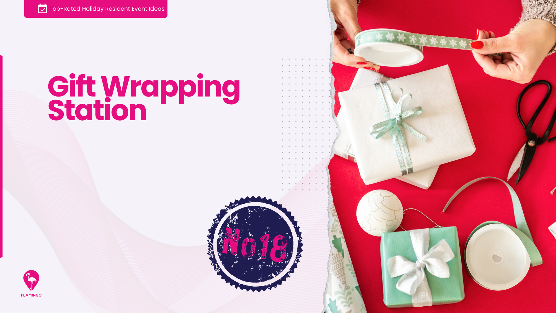 Gift Wrapping Station Holiday Resident Event Idea