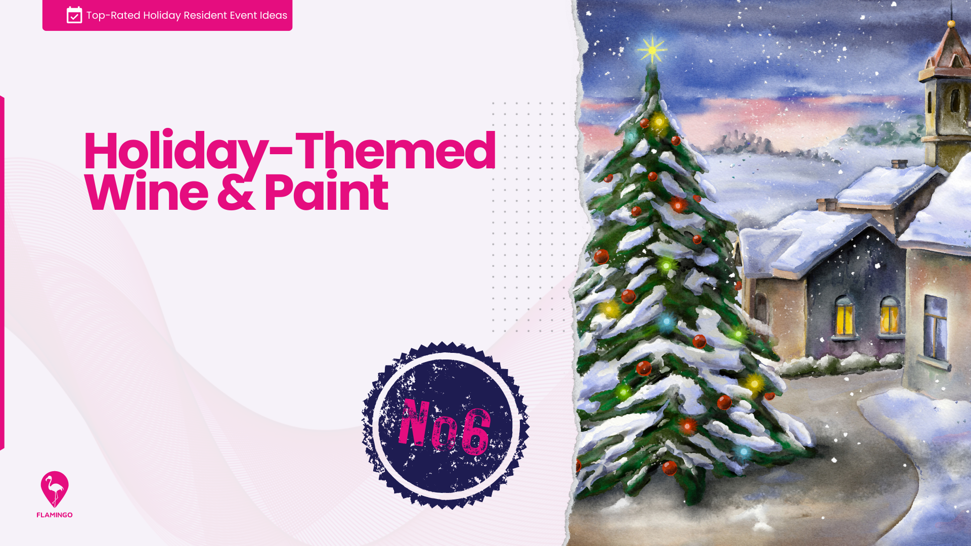 Holiday-Themed Wine & Paint Resident Event Idea