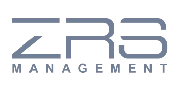 ZRS logo in shades of shey